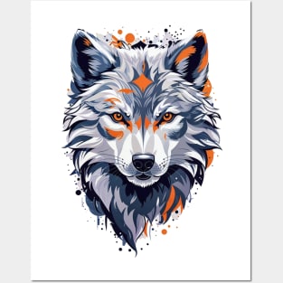 Gray Wolf AI Art Posters and Art